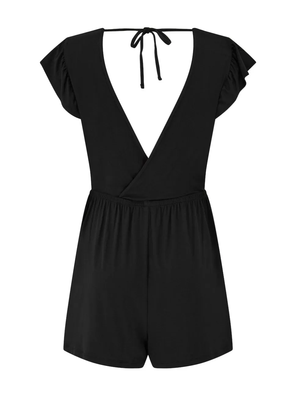 Noir - Combinaison de plage Pour Moi en jersey extensible à volants