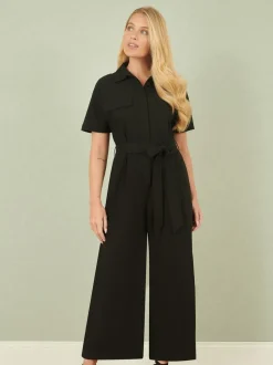 Noir - Combinaison utilitaire Yumi coupe décontractée