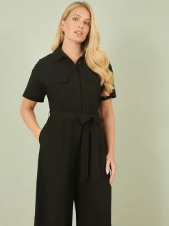 Noir - Combinaison utilitaire Yumi coupe décontractée