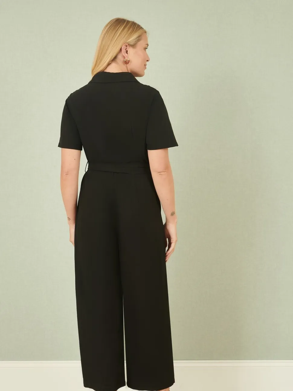Noir - Combinaison utilitaire Yumi coupe décontractée