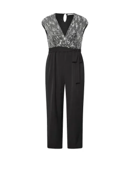 Noir - Combinaison Yours Curve London 2en1 à sequins
