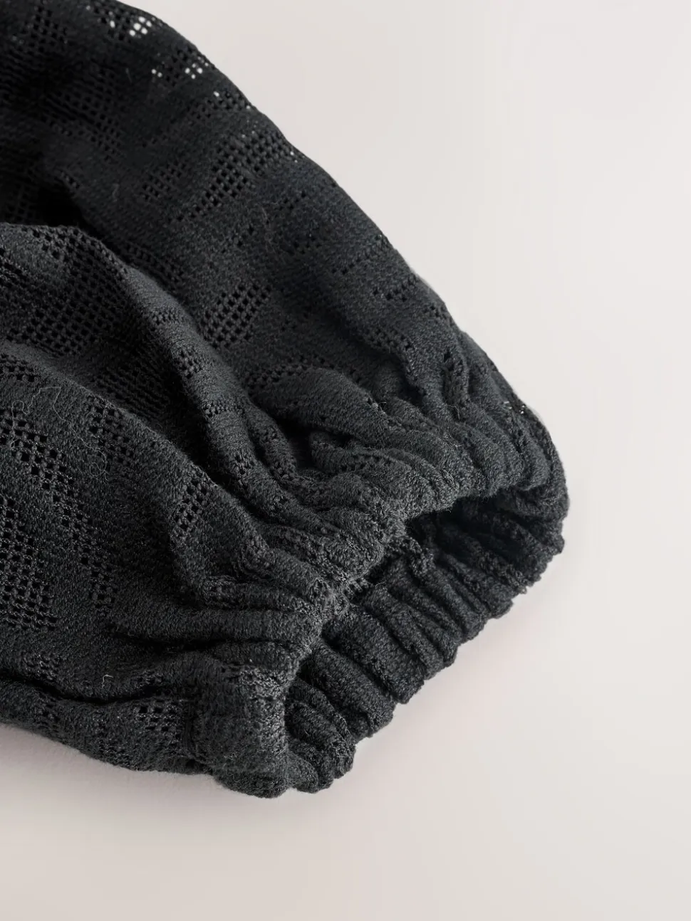 Noir - Couverture à manches longues en jacquard