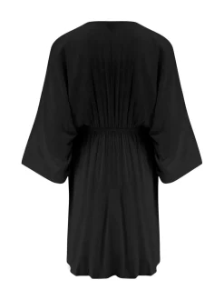 Noir - Couverture de plage tissée Pour Moi Crinkle O Ring