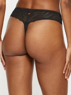 Noir - Culotte brésilienne KBX Lola en dentelle