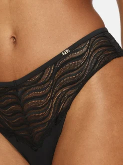 Noir - Culotte brésilienne KBX Lola en dentelle