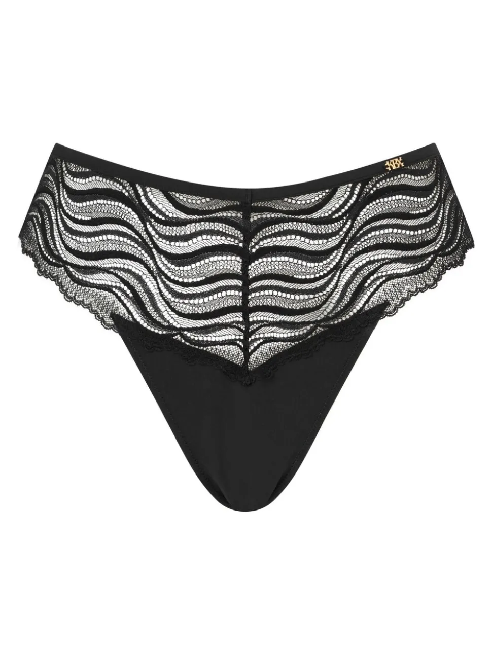 Noir - Culotte brésilienne KBX Lola en dentelle