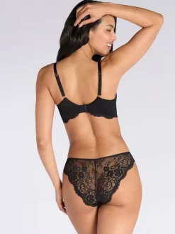 Noir - Culotte brésilienne Boux Avenue Emma en dentelle