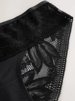 Noir - Culotte Dentelle Et Microfibre