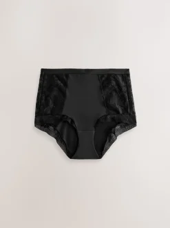 Noir - Culotte Dentelle Et Microfibre