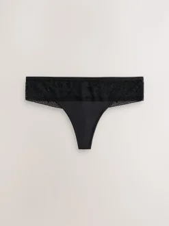 Noir - Culotte Dentelle Et Microfibre