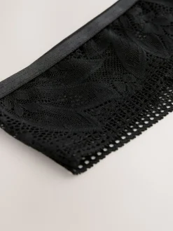 Noir - Culotte Dentelle Et Microfibre