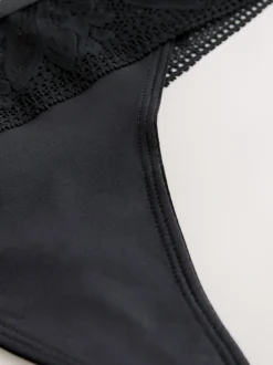 Noir - Culotte Dentelle Et Microfibre
