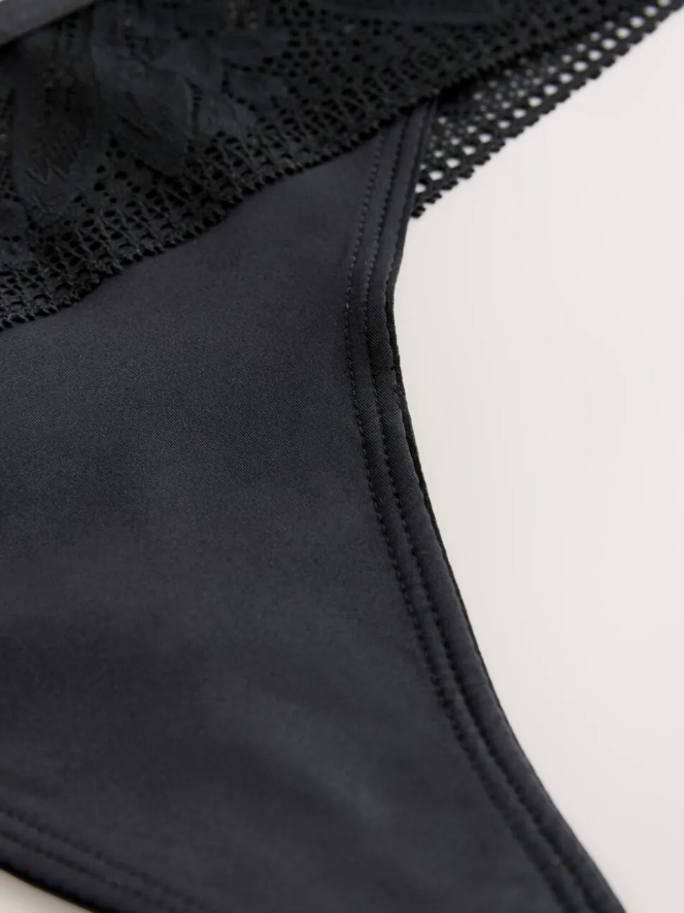 Noir - Culotte Dentelle Et Microfibre