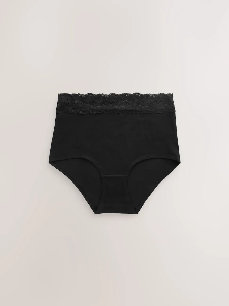 Noir - Culotte en coton et dentelle 7 Pack