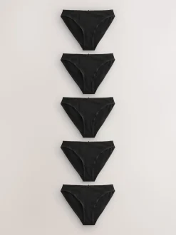 Noir - Culotte en coton riche 5 Pack