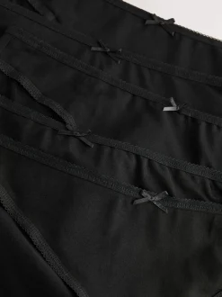 Noir - Culotte en coton riche 5 Pack