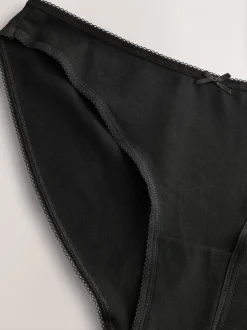 Noir - Culotte en coton riche 5 Pack