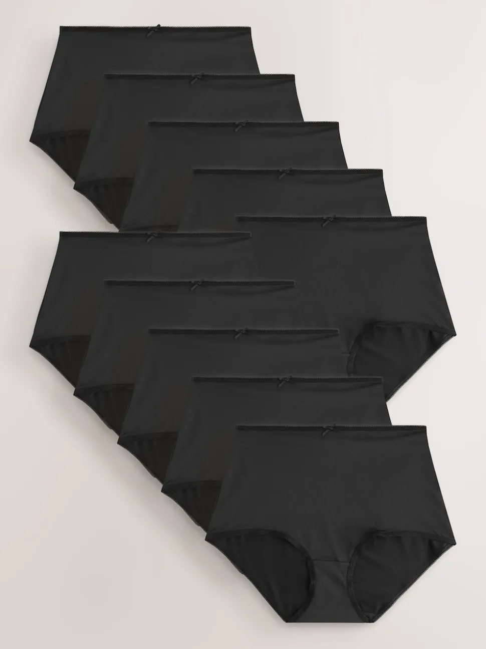 Noir - Culotte en microfibre 10 Pack