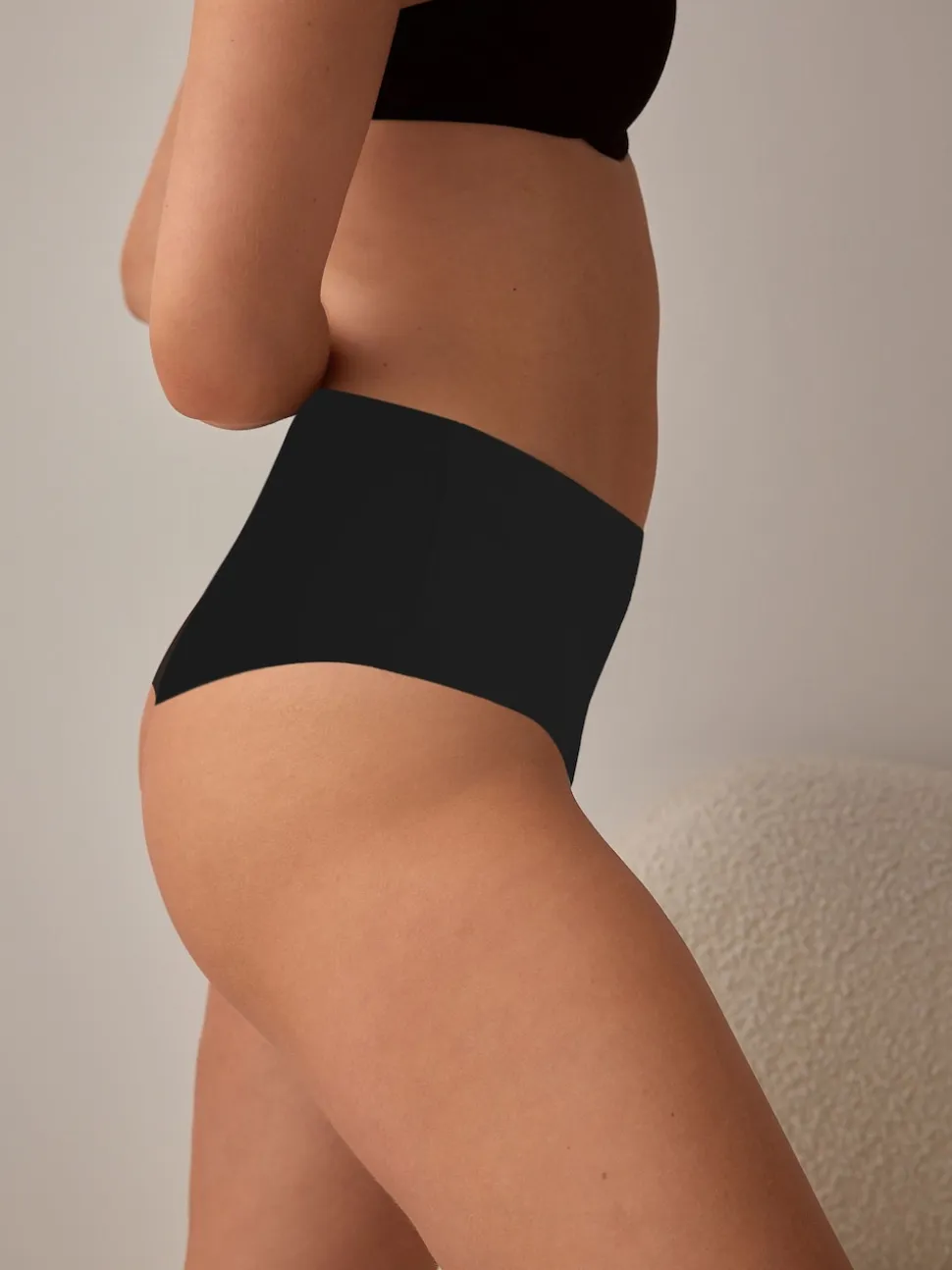 Noir - Culotte No VPL Tummy Control Shaping