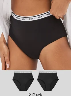 Noir - Culotte pour règles abondantes 2 Pack