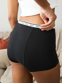 Noir - Culotte pour règles abondantes 2 Pack