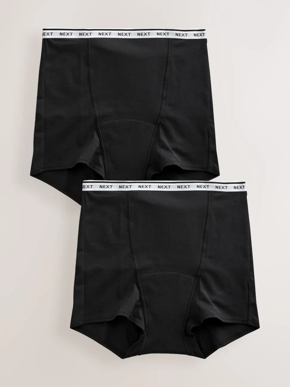 Noir - Culotte pour règles abondantes 2 Pack