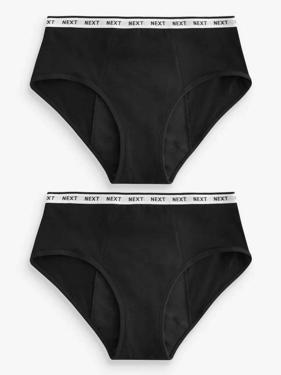 Noir - Culotte pour règles abondantes 2 Pack