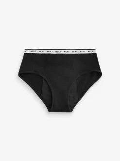 Noir - Culotte pour règles abondantes 2 Pack