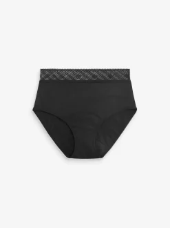 Noir - Culotte périodique à débit moyen 2 Pack