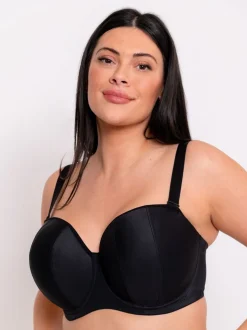 Noir - Curvy Kate Luxe soutien-gorge sans bretelles