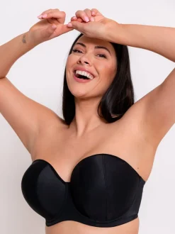Noir - Curvy Kate Luxe soutien-gorge sans bretelles