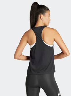 Noir - Débardeur adidas Train Essentials à dos nageur minimaliste