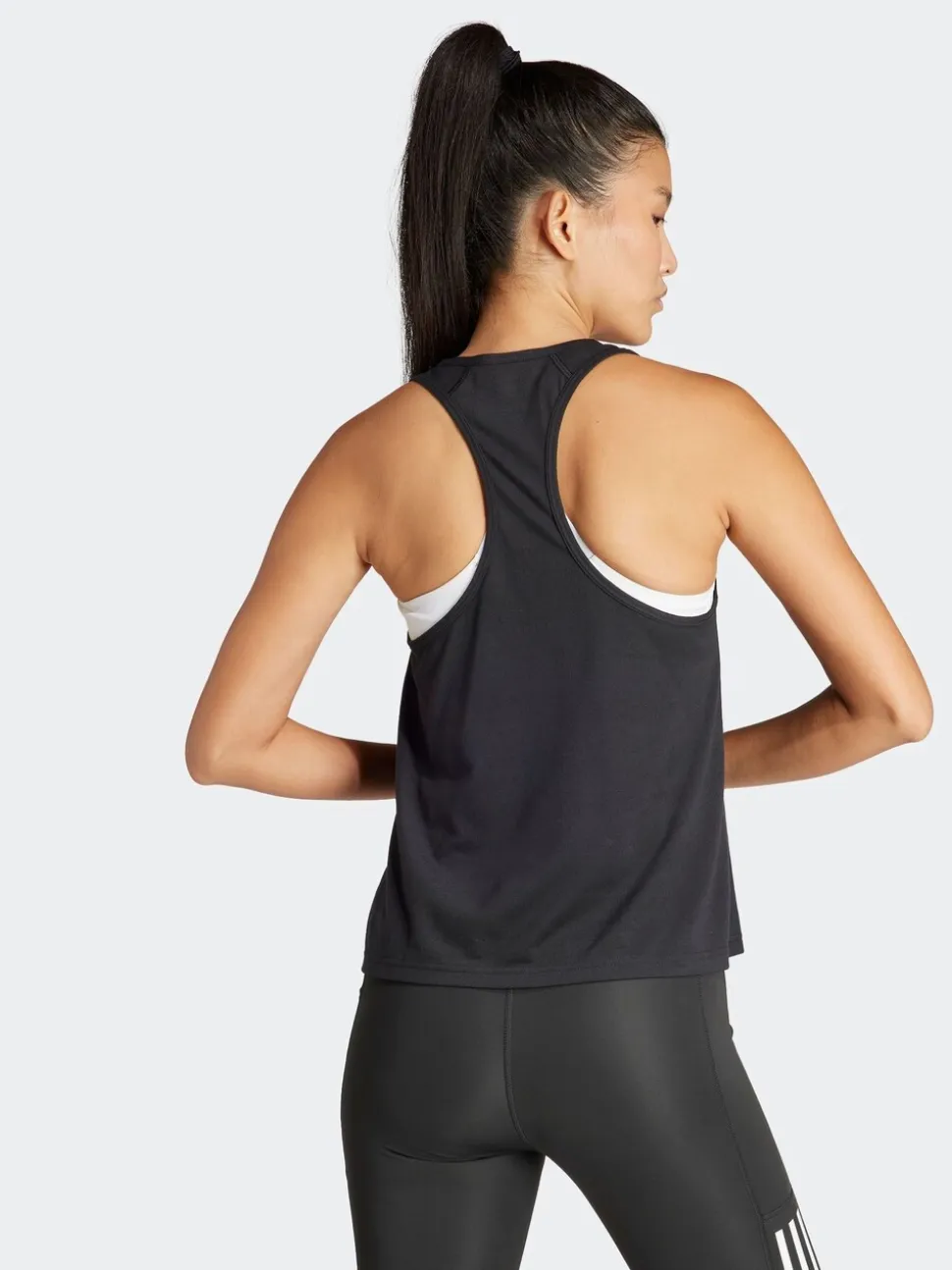 Noir - Débardeur adidas Train Essentials à dos nageur minimaliste
