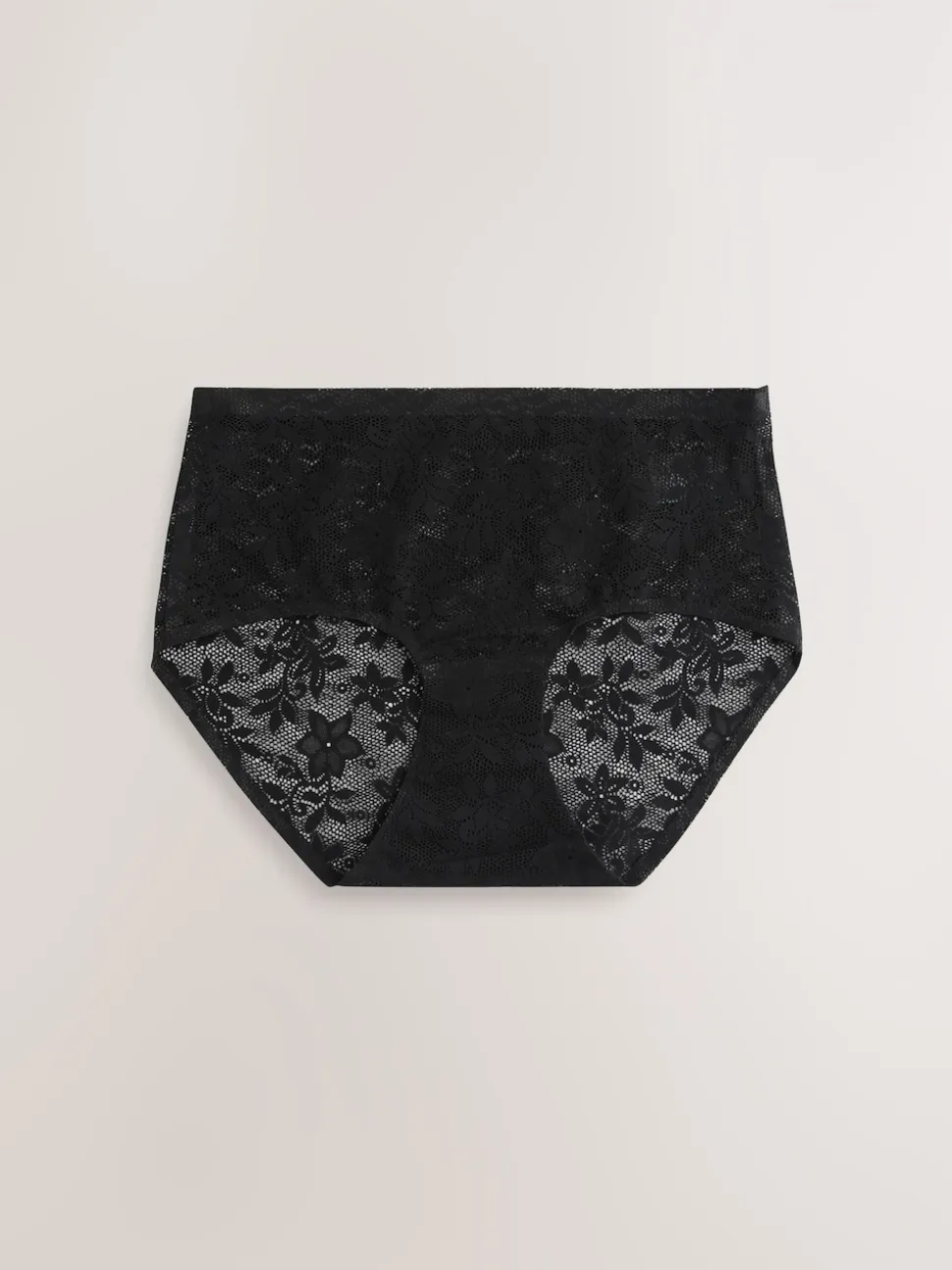 Noir - Dentelle sur l’ensemble Pas de VPL Slips 3 Lot