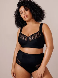 Noir - DK Ultimate Comfort Cup Soutien-gorge à bretelles rembourrées sans armatures avec soutien latéral