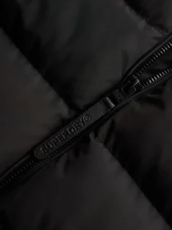Noir - Doudoune Superdry de sport à capuche