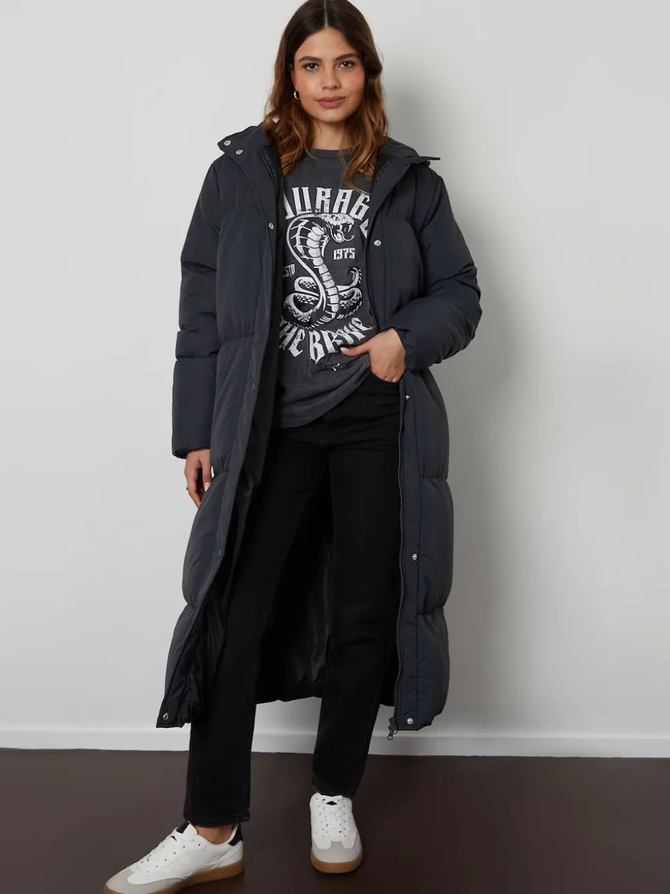 Noir - Doudoune Threadbare Maxi