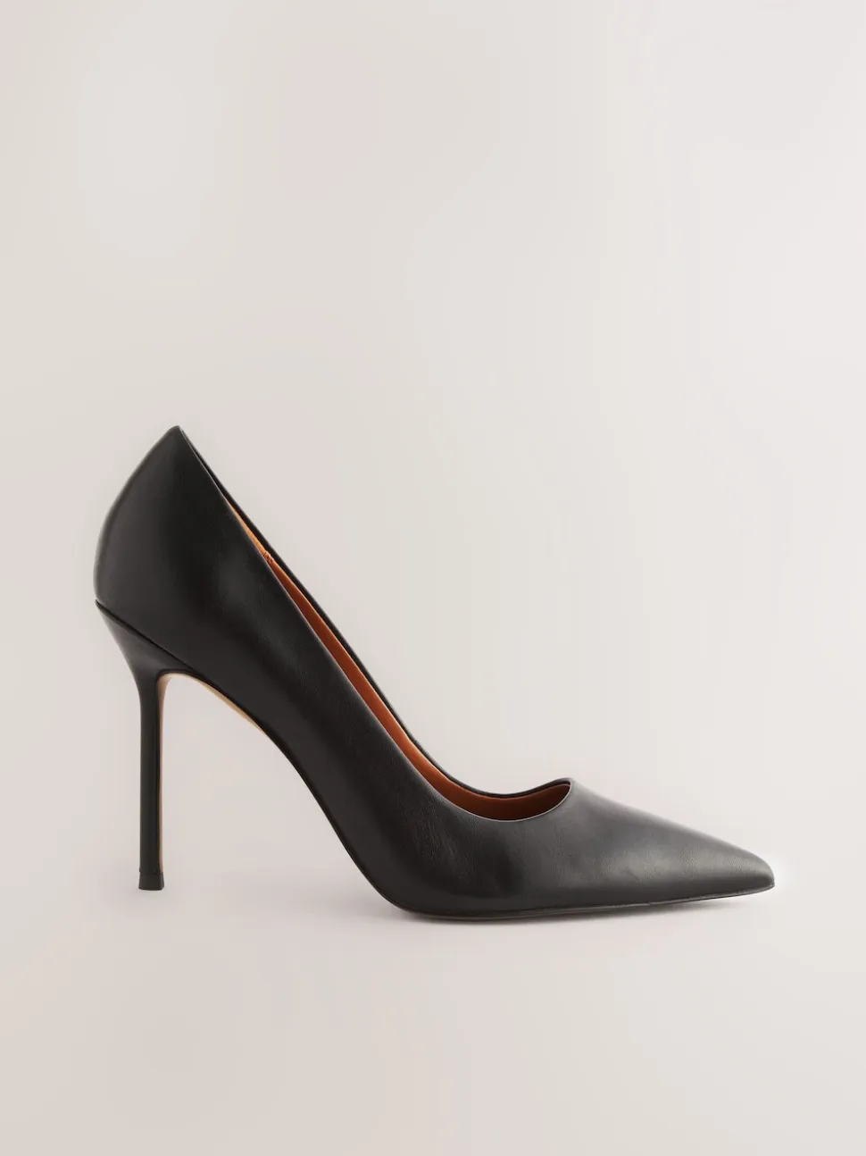 Noir - Escarpins en cuir à bout pointu