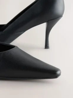Noir - Escarpins Forever Comfort® en cuir à talons et bout pointu