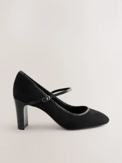 Noir - Escarpins Mary Jane à bout rond