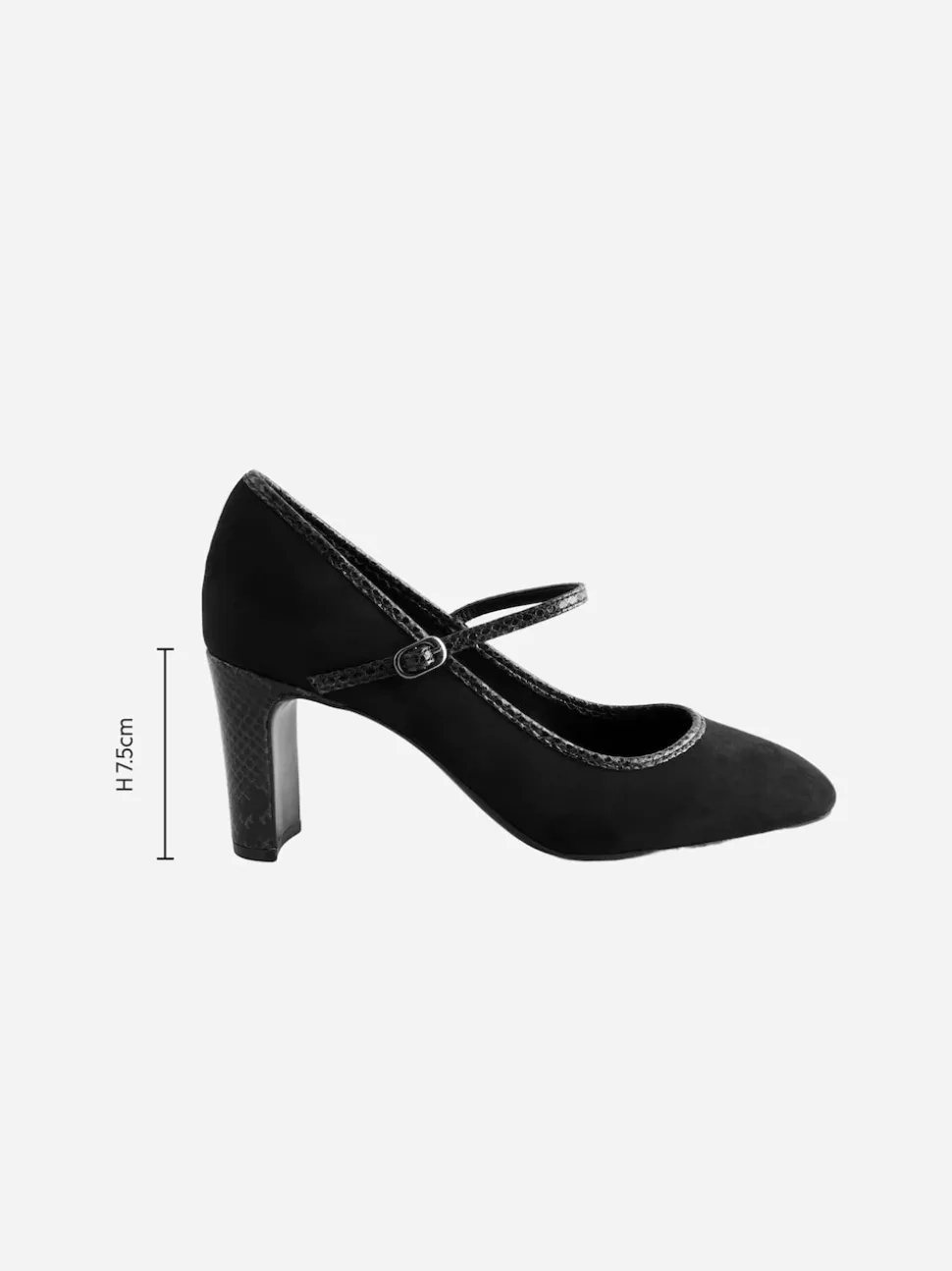 Noir - Escarpins Mary Jane à bout rond