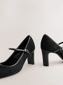 Noir - Escarpins Mary Jane à bout rond