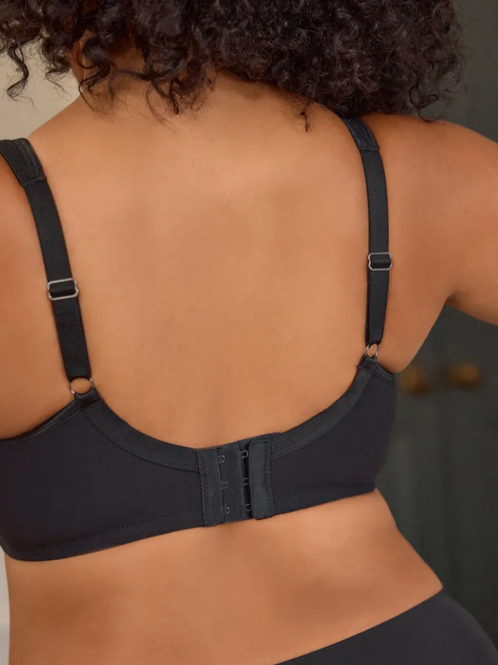 Noir - F-K Ultimate Support Cotton Minimiser Soutien-gorge à bretelles rembourré