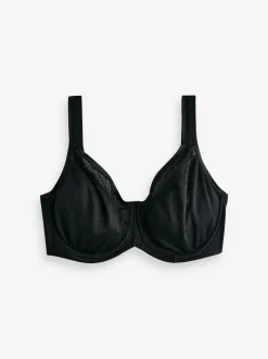 Noir - F-K Ultimate Support Cotton Minimiser Soutien-gorge à bretelles rembourré