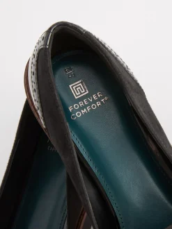 Noir - Forever Comfort® Brogue Detail Chunky Sole Loafers