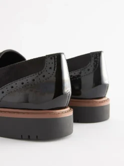 Noir - Forever Comfort® Brogue Detail Chunky Sole Loafers