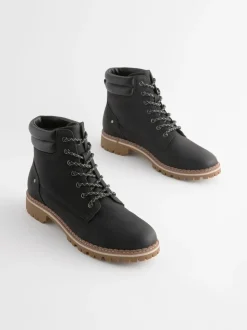 Noir - Forever Comfort® Casual Lace-Up Ankle Boots