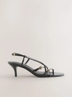Noir - Forever Comfort® Kitten heel à lanières multiples et boucles