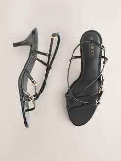 Noir - Forever Comfort® Kitten heel à lanières multiples et boucles