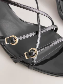 Noir - Forever Comfort® Kitten heel à lanières multiples et boucles